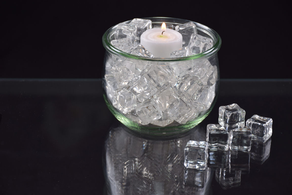 Decorative crushed ice made of glass, 1 kg | DecoWoerner